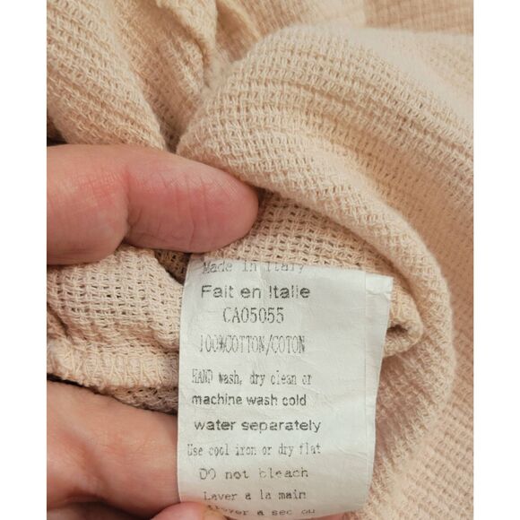 JM Collection 100% Cotton Made in Italy Short Sleeve Oversized Blouse Lt Pink XL - Picture 6 of 6